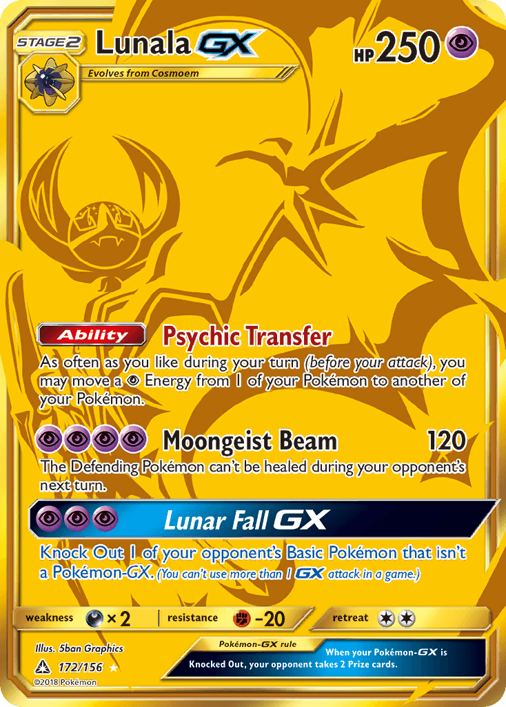 Carta Pokémon Lunala-GX 172