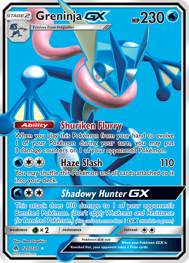 Carta Pokémon Greninja-GX 120 de Forbidden Light