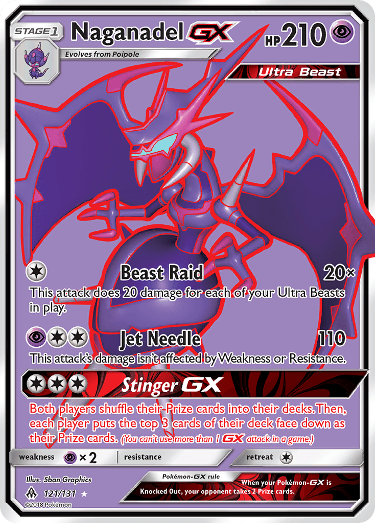Carta Pokémon Naganadel-GX 121