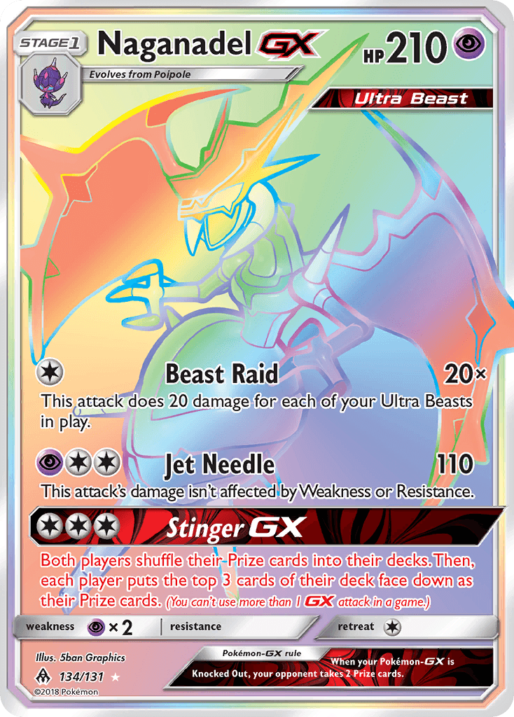 Carta Pokémon Naganadel-GX 134