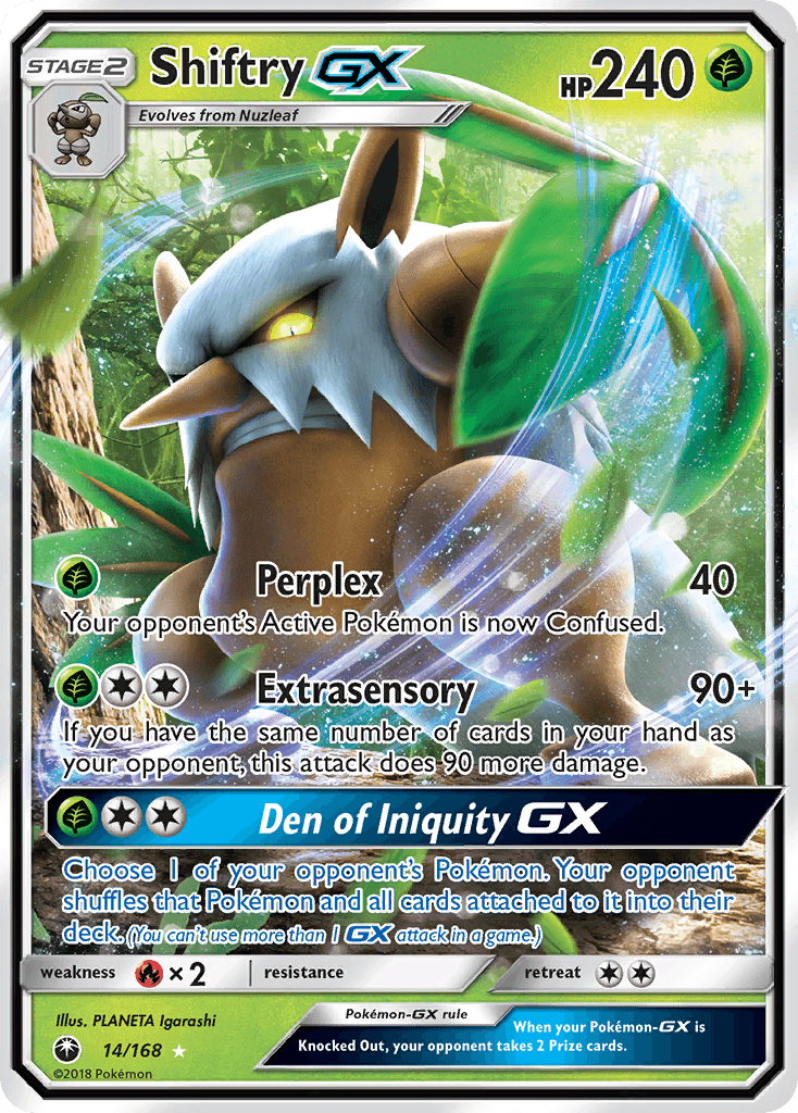 Carta Pokémon Shiftry-GX 14