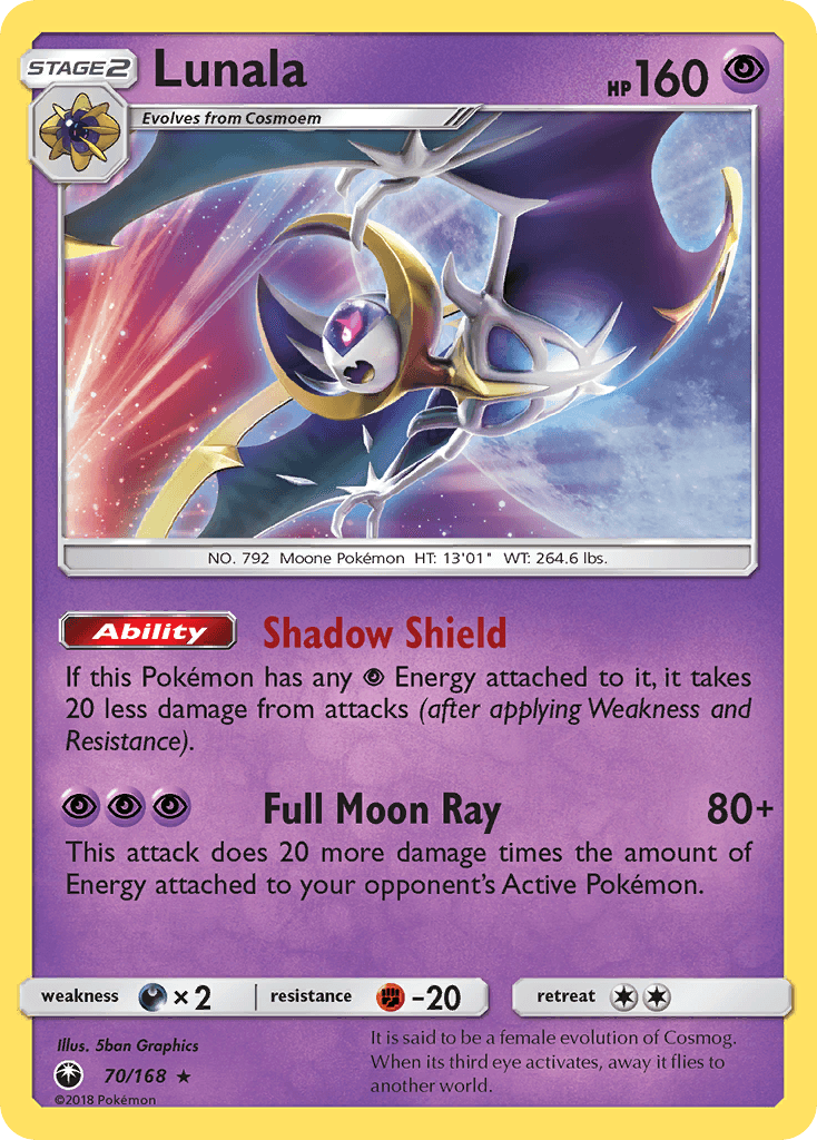 Carta Pokémon Lunala 70
