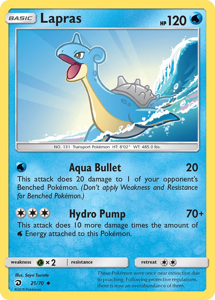 Carta Pokémon Lapras 21 de Dragon Majesty