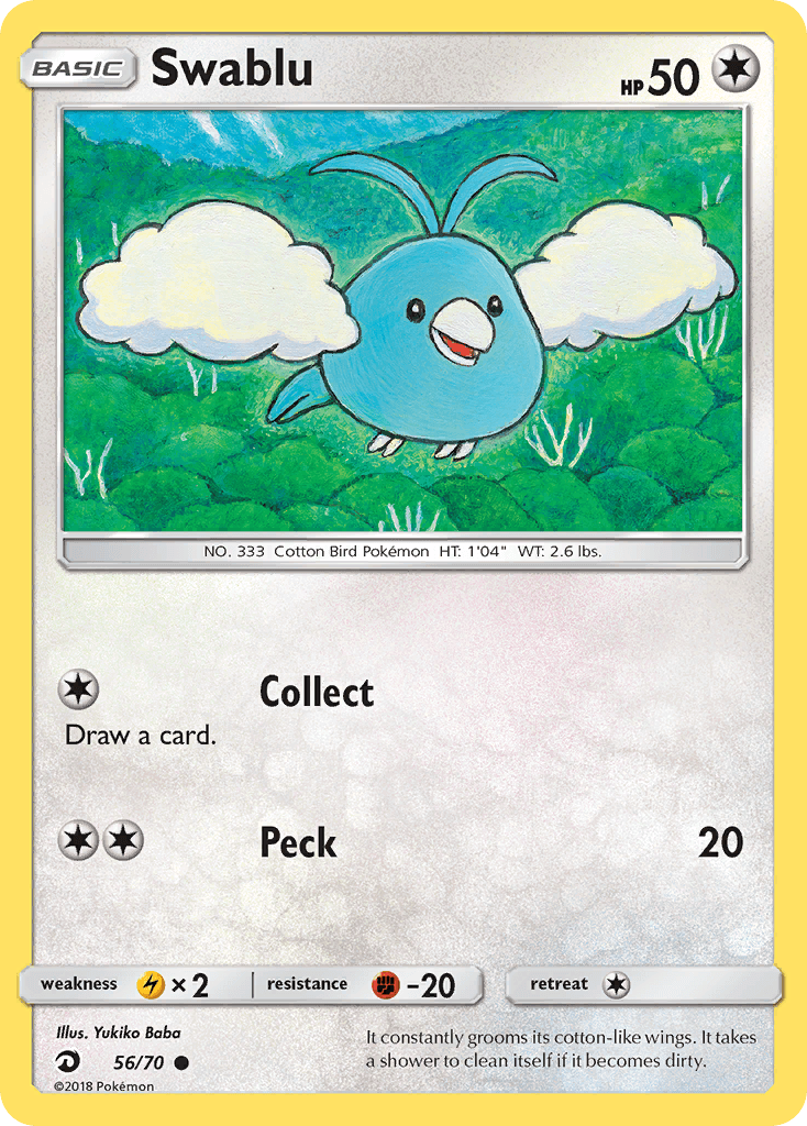 Carta Pokémon Swablu 56