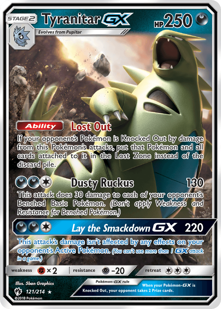 Carta Pokémon Tyranitar-GX