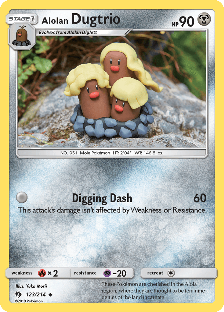 Carta Pokémon Alolan Dugtrio 123