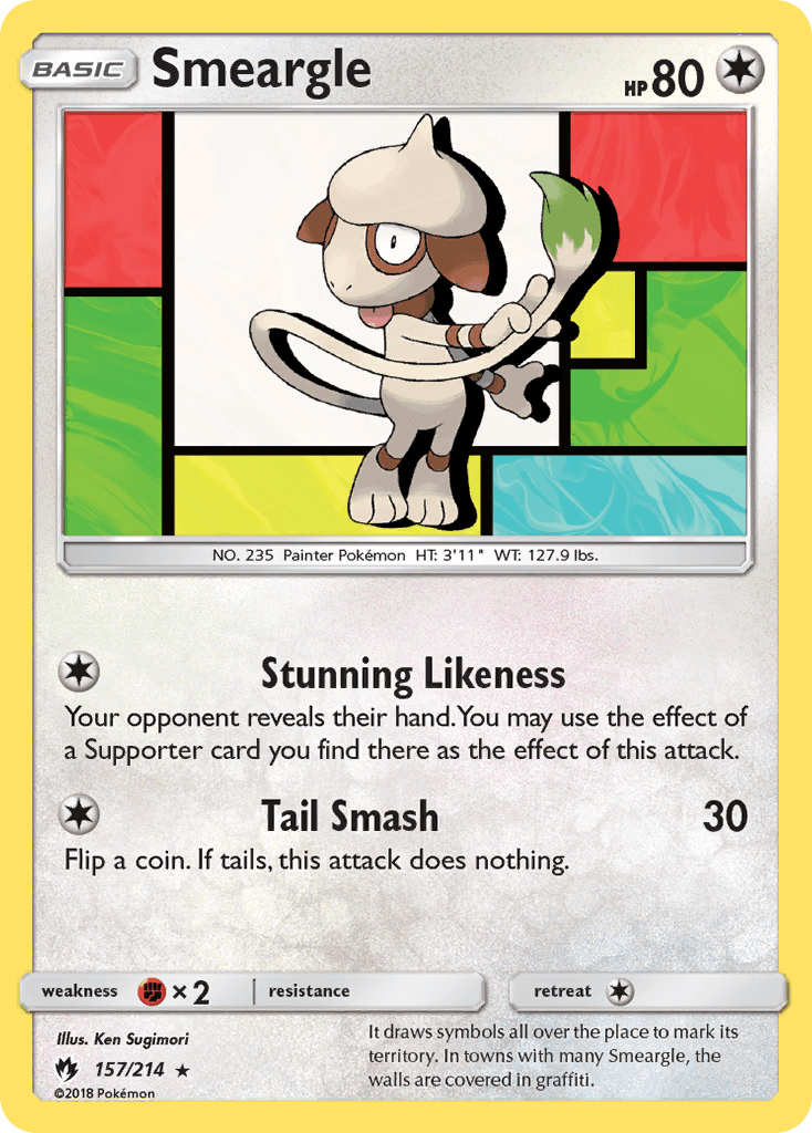 Carta Pokémon Smeargle 157