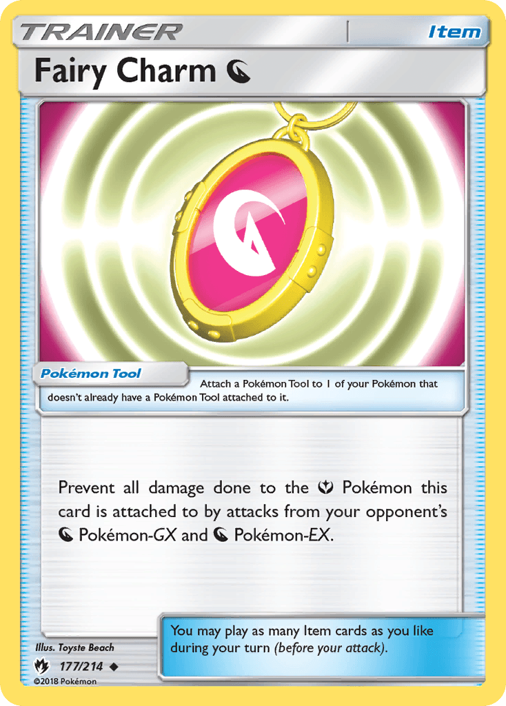 Carta Pokémon Fairy Charm Dragon 177 de Lost Thunder
