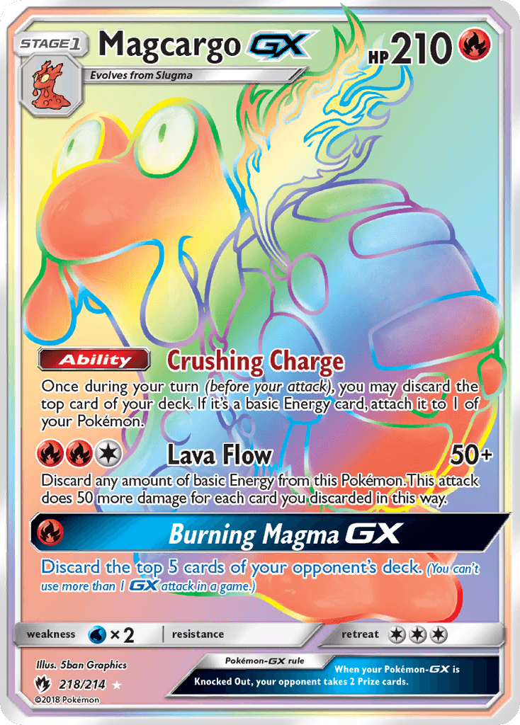 Carta Pokémon Magcargo-GX 218