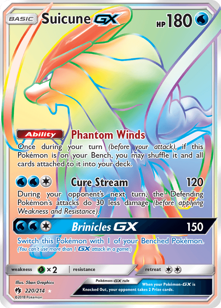 Carta Pokémon Suicune-GX
