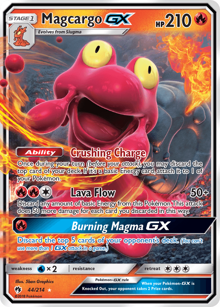 Carta Pokémon Magcargo-GX 44 de Lost Thunder