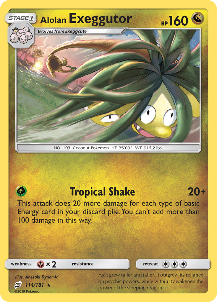 Carta Pokémon Alolan Exeggutor