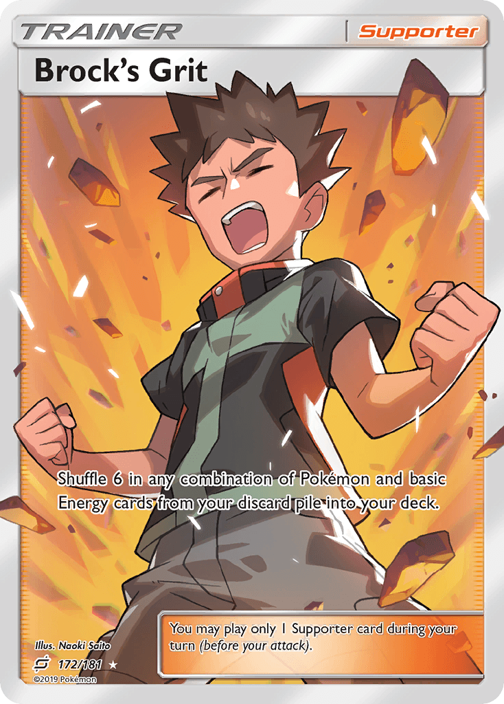 Carta Pokémon Brock's Grit 172