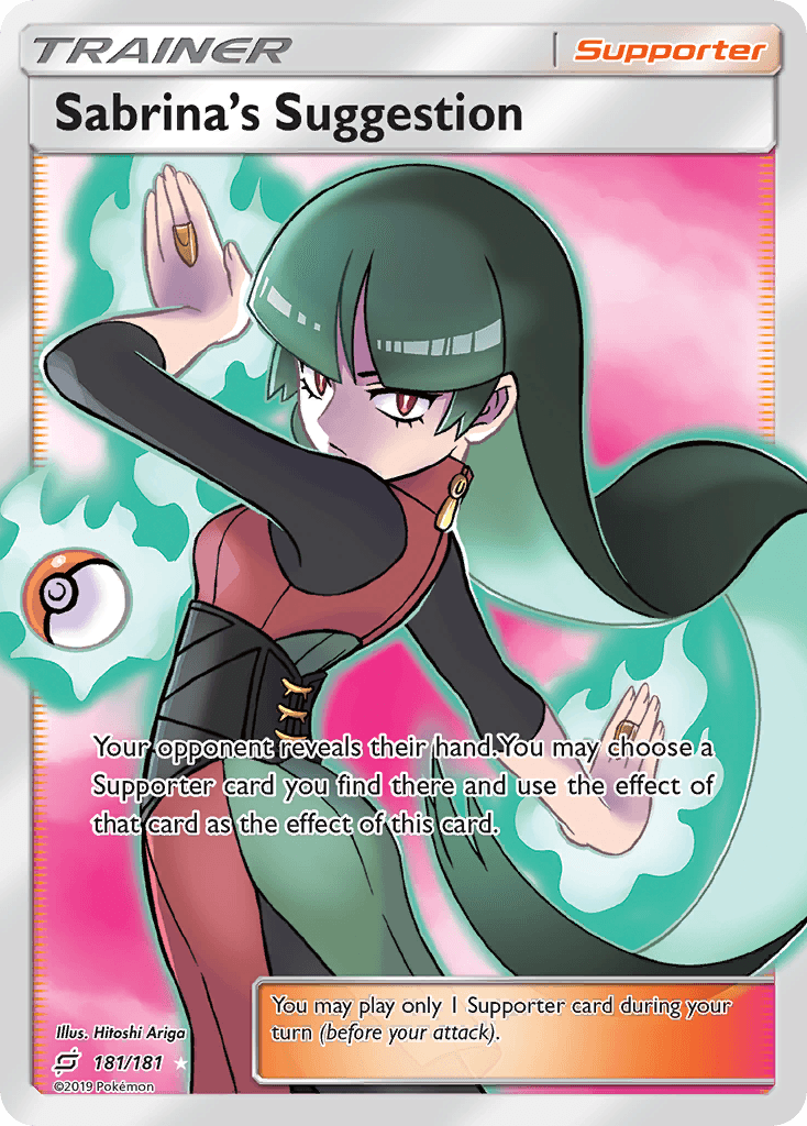 Carta Pokémon Sabrina's Suggestion 181