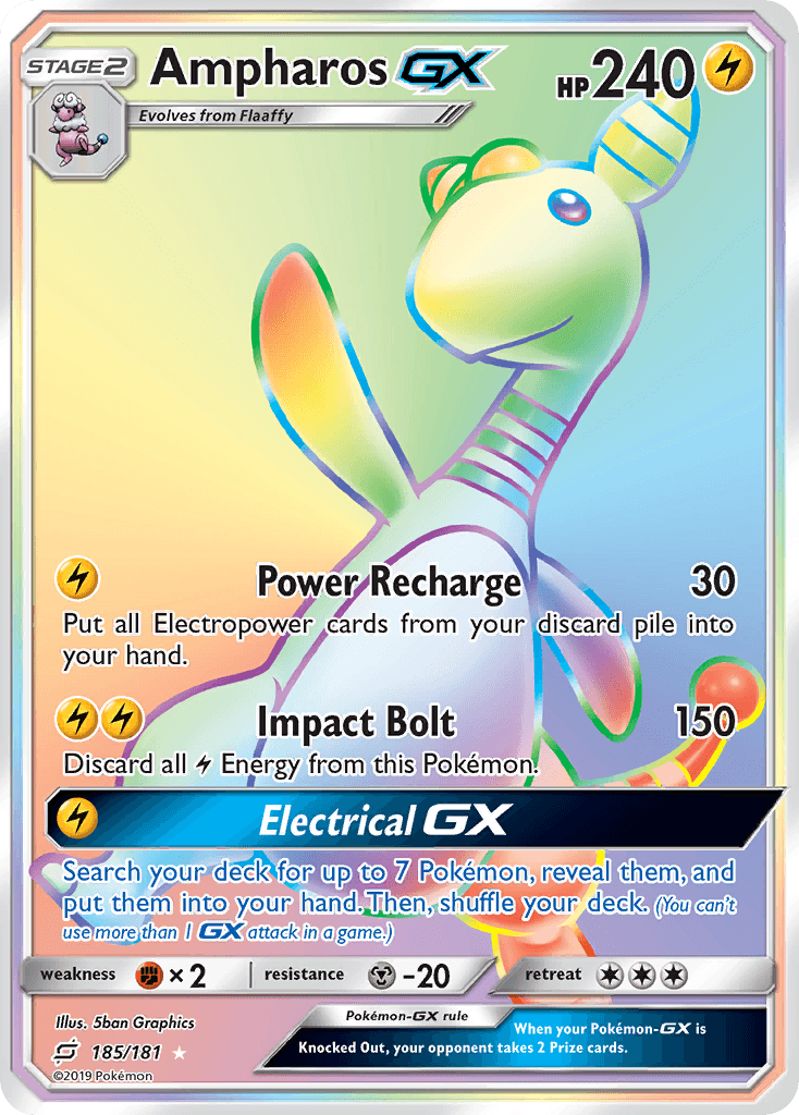 Carta Pokémon Ampharos-GX 185