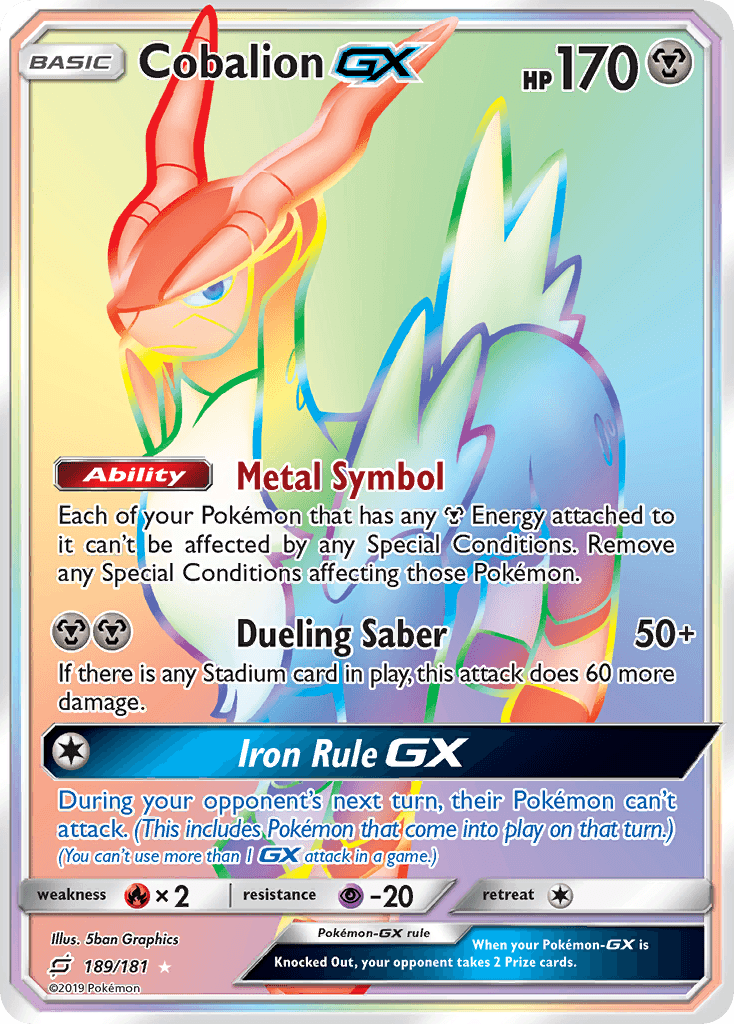 Carta Pokémon Cobalion-GX