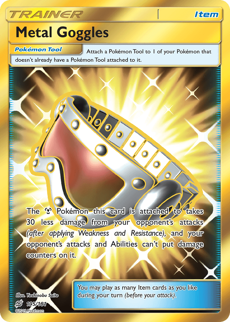 Carta Pokémon Metal Goggles 195 de Team Up