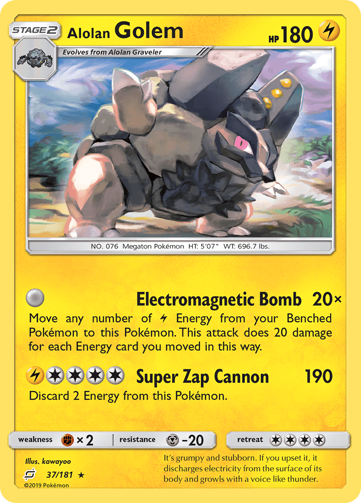 Carta Pokémon Alolan Golem