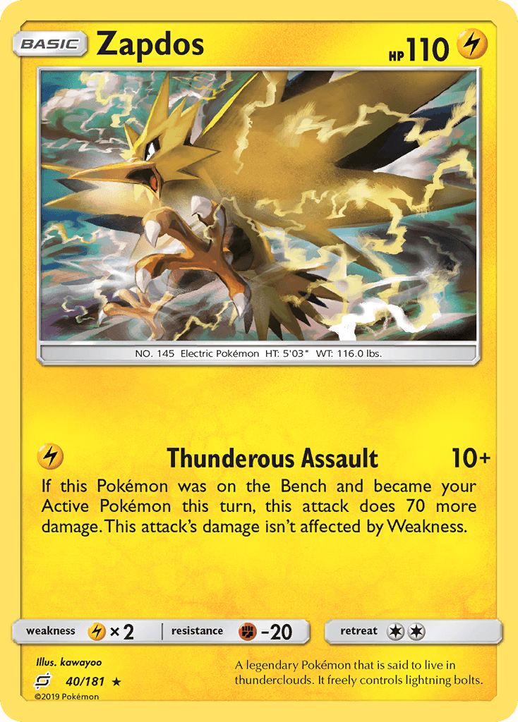 Carta Pokémon Zapdos