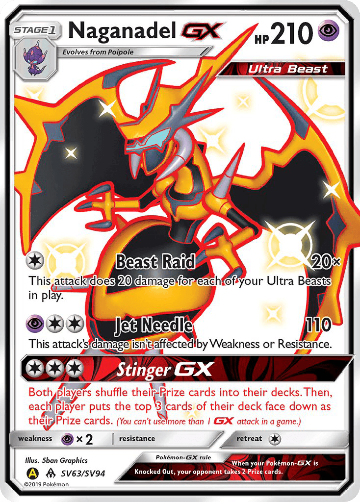 Carta Pokémon Naganadel-GX SV63
