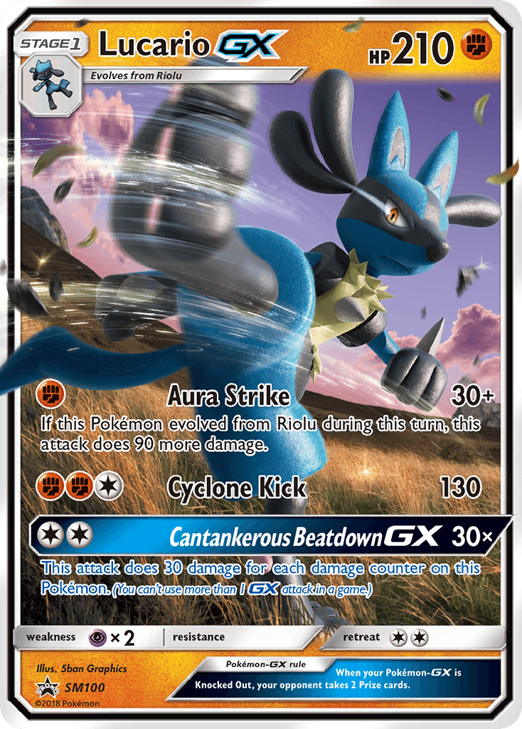 Carta Pokémon Lucario-GX SM100