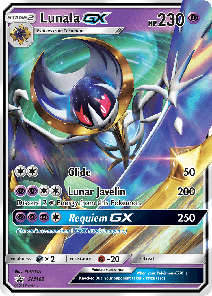 Carta Pokémon Lunala-GX SM103