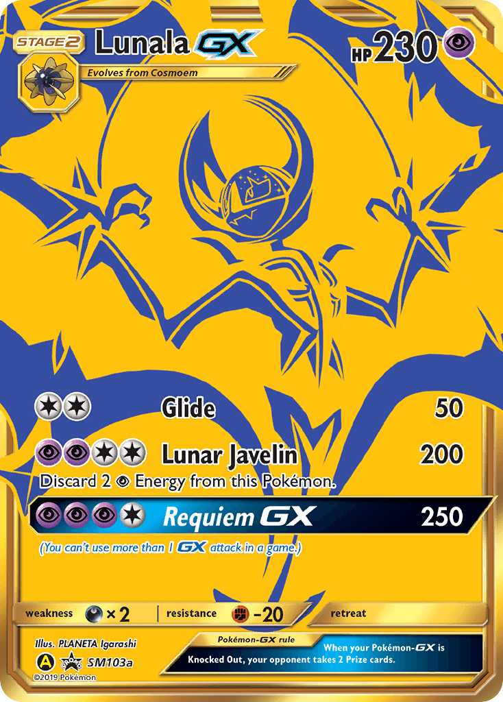 Carta Pokémon Lunala-GX SM103a de SM Black Star Promos