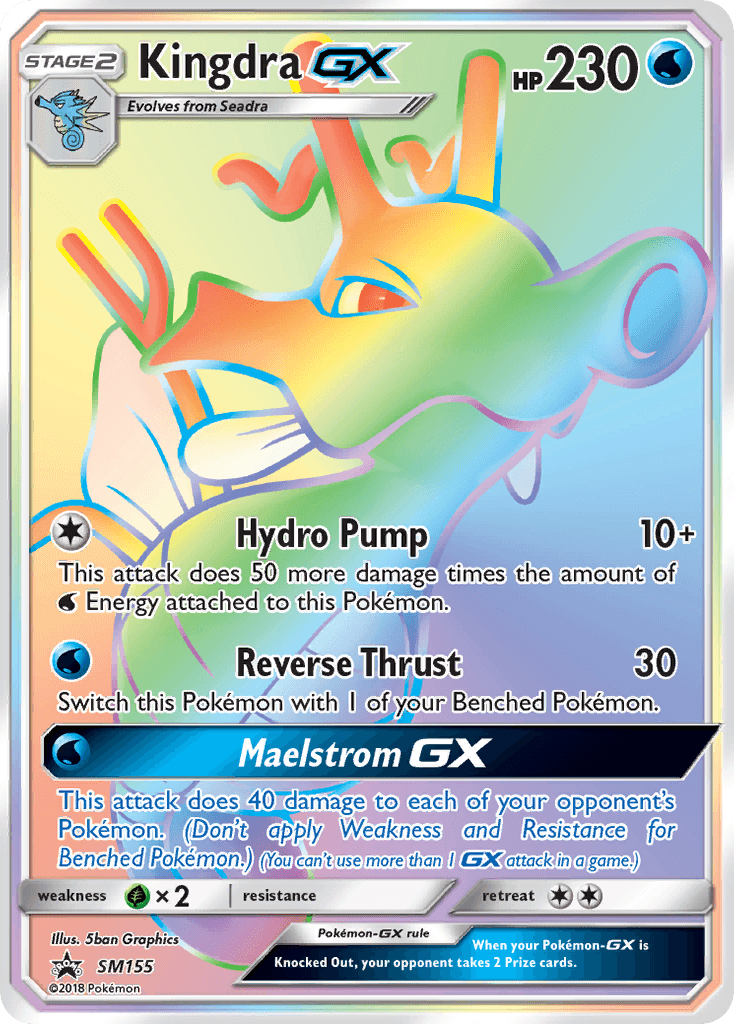 Carta Pokémon Kingdra-GX SM155