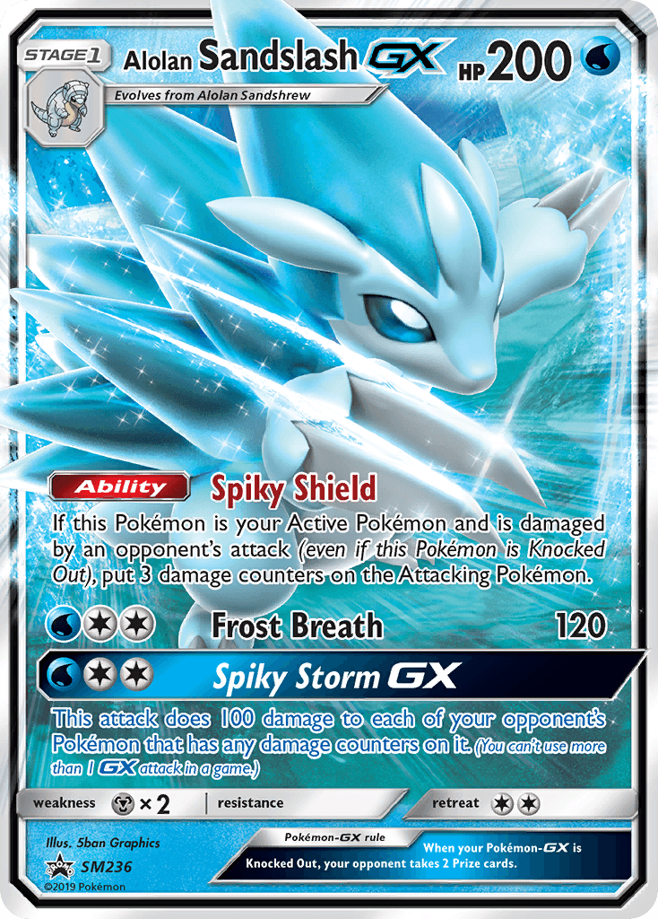 Carta Pokémon Alolan Sandslash-GX SM236