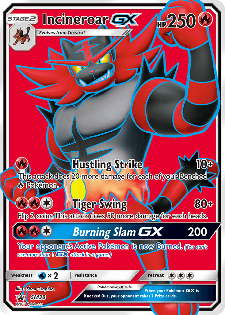 Carta Pokémon Incineroar-GX SM38