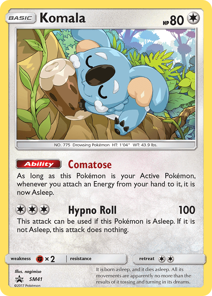 Carta Pokémon Komala SM41