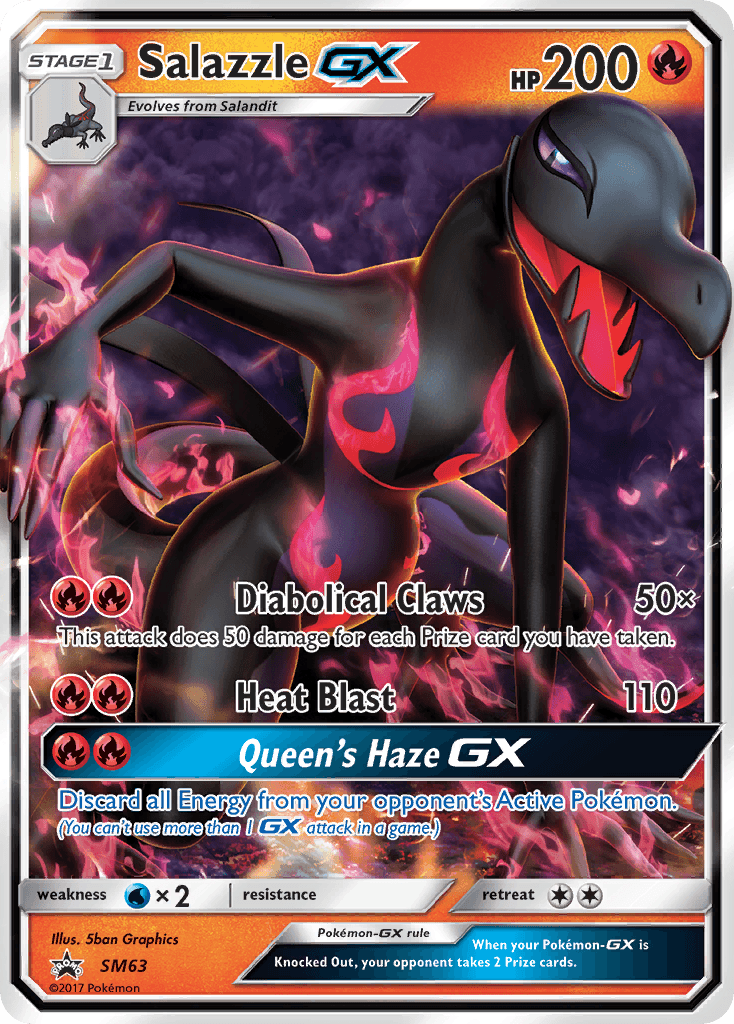 Carta Pokémon Salazzle-GX SM63
