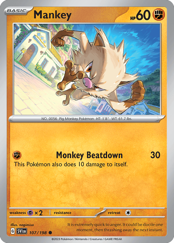 Carta Pokémon Mankey 107