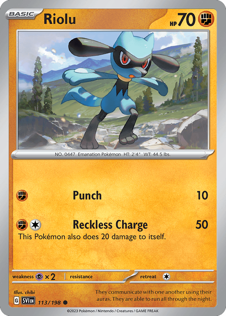 Carta Pokémon Riolu 113