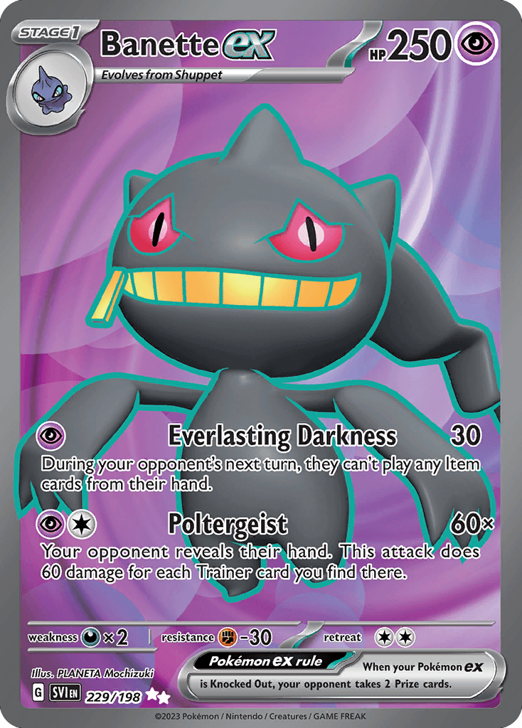 Carta Pokémon Banette ex 229