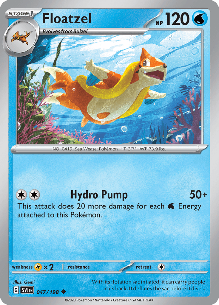 Carta Pokémon Floatzel 47