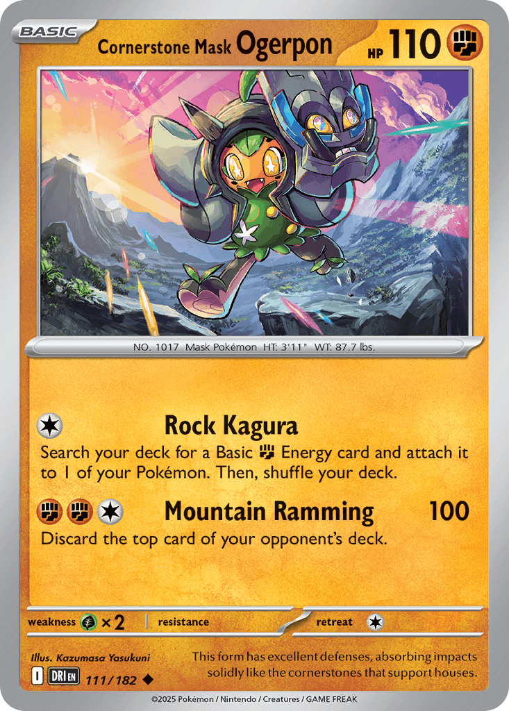 Carta Pokémon Cornerstone Mask Ogerpon 111