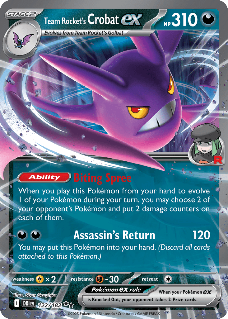 Carta Pokémon Team Rocket's Crobat ex