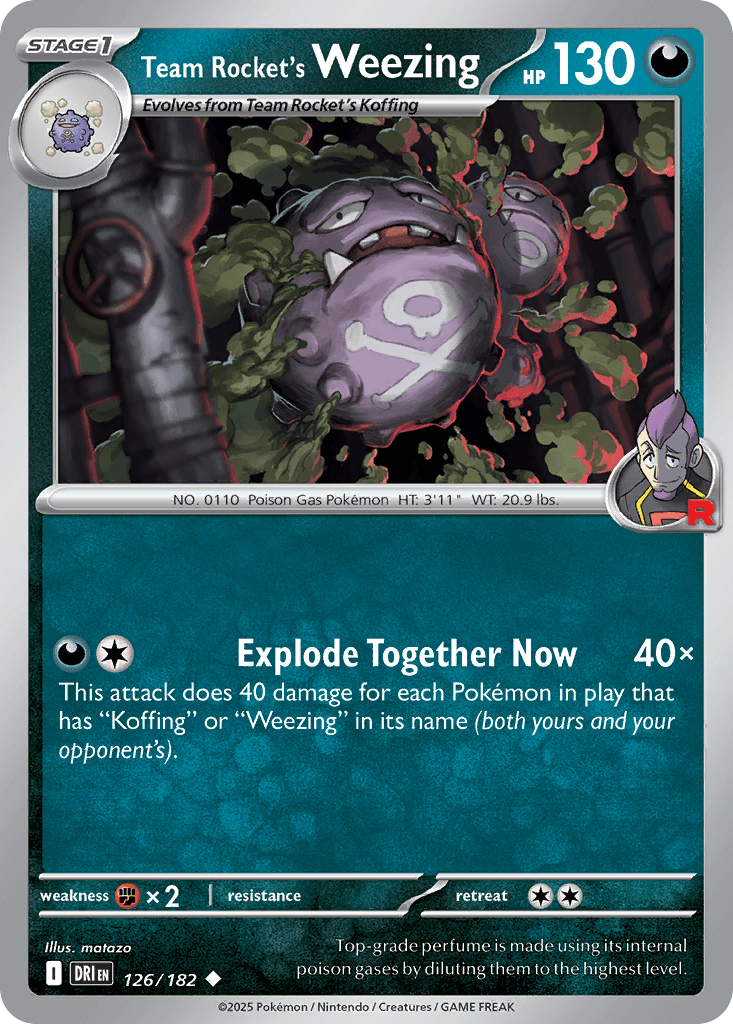 Carta Pokémon Team Rocket's Weezing