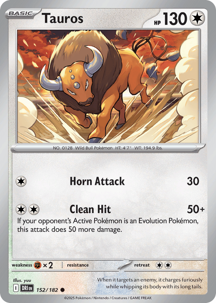Carta Pokémon Tauros 152