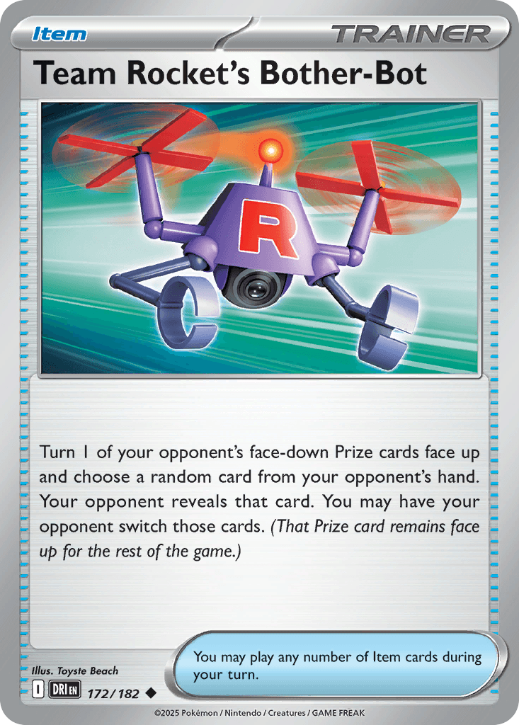Carta Pokémon Team Rocket's Bother-Bot 172 de Destined Rivals