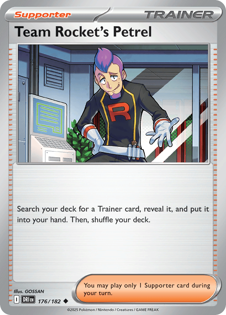 Carta Pokémon Team Rocket's Petrel 176 de Destined Rivals