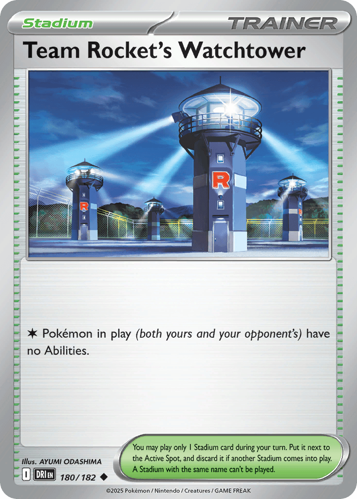 Carta Pokémon Team Rocket's Watchtower 180 de Destined Rivals
