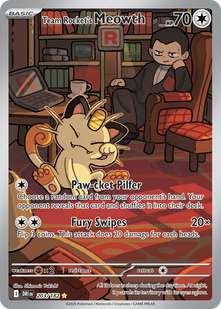 Carta Pokémon Team Rocket's Meowth