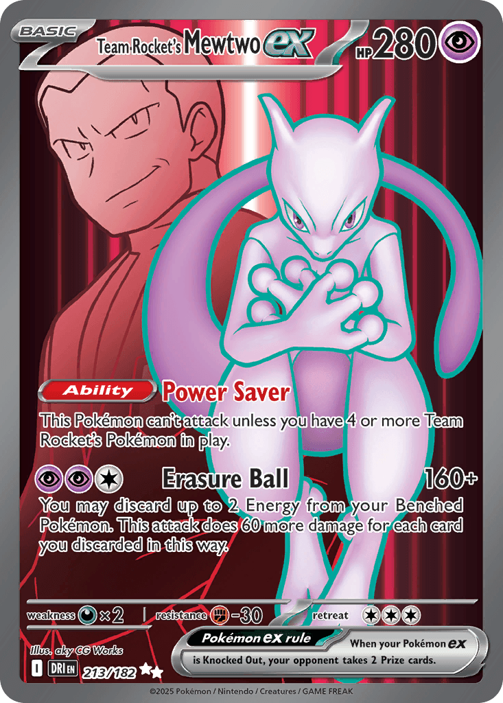 Carta Pokémon Team Rocket's Mewtwo ex
