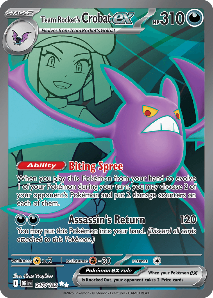 Carta Pokémon Team Rocket's Crobat ex