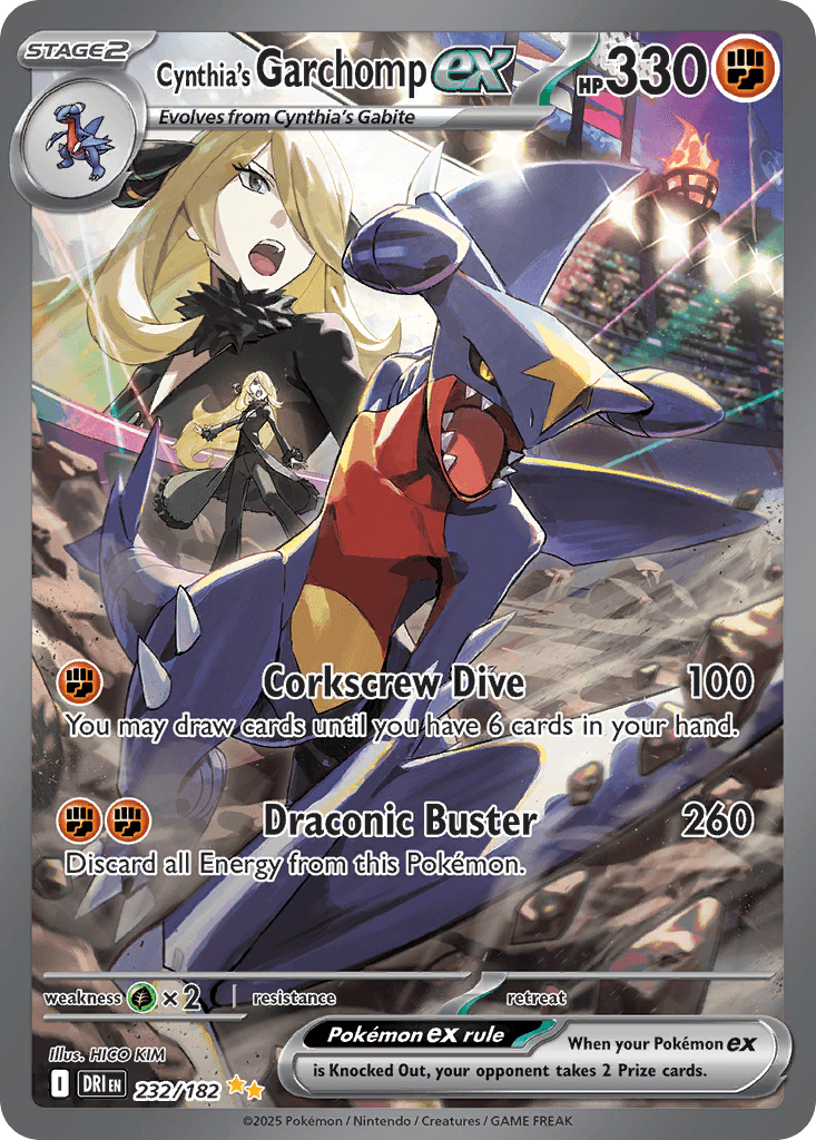 Carta Pokémon Cynthia's Garchomp ex 232