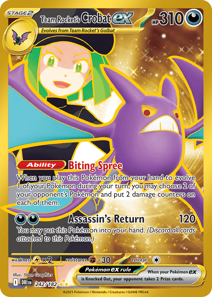 Carta Pokémon Team Rocket's Crobat ex