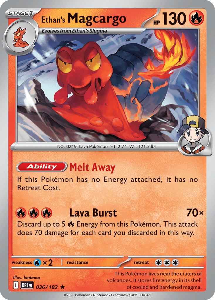 Carta Pokémon Ethan's Magcargo 36