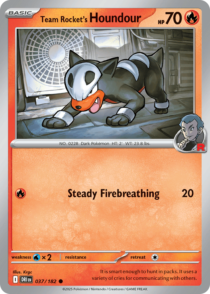 Carta Pokémon Team Rocket's Houndour